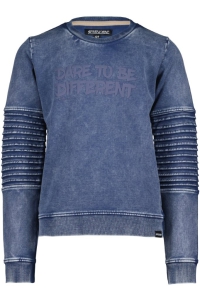 4President acid wash sweater Milan denim navy